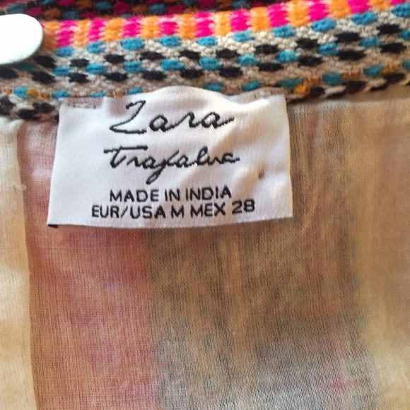 Multi color fringe mini skirt sZ medium waist 28 - Picture 4 of 4